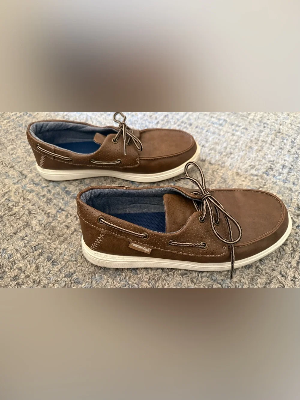 American Eagle Outfitters Brown Deck Boat Shoes Youth Big Boy’s Boys 5.5